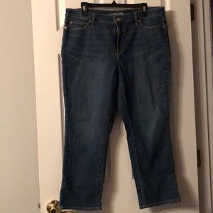 Lands’ End mid rise crop jean